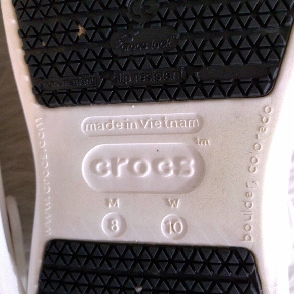 Crocs at Work Unisex Sz W 10 / M 8 Bistro Clog Slip Resistant White Work Comfort - Picture 7 of 8